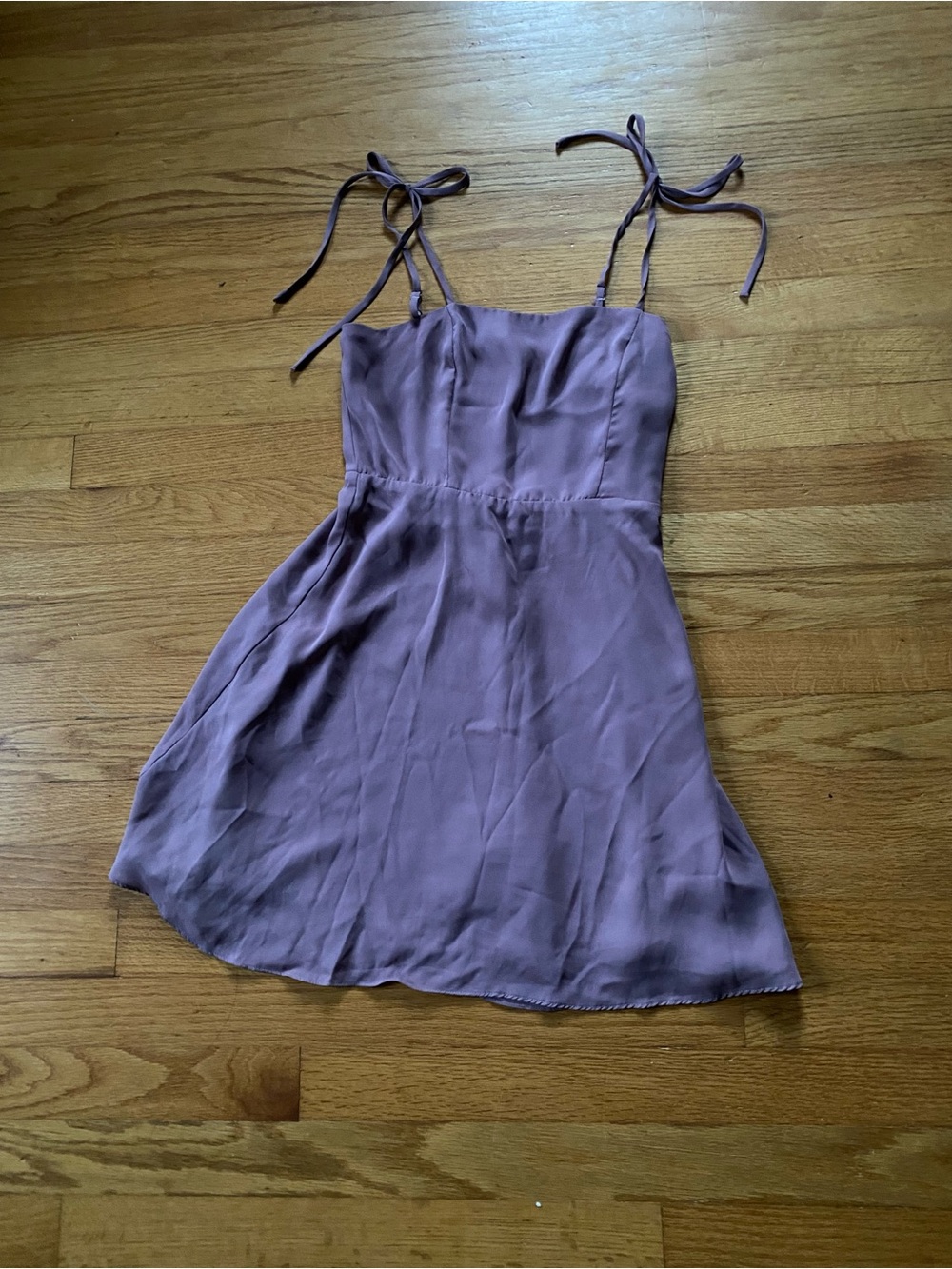 Sleeveless Tie-Strap Dusty Pink Dress